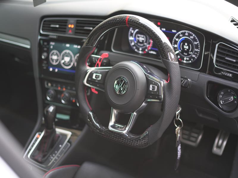 Volkswagen Golf MK7 / MK7.5 GTI / GTD / R-Line / R Carbon Fibre Steering Wheel (CUSTOM / 2013 - 2020 Models)