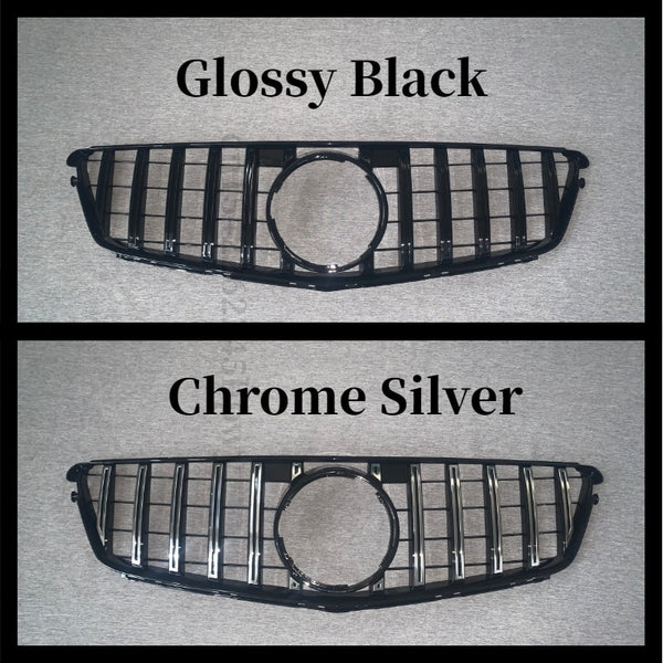 thumbnail image 2 of WPKMOTORS Glossy Black Sport Grille + Emblem – For Mercedes W204 C250 C300 C350 2008-2014 2 of 6