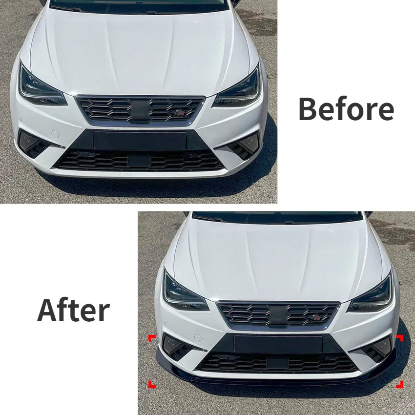 SEAT Ibiza MK5 FR/Base Model 3 Piece Front Splitter (2017-2021 Models)