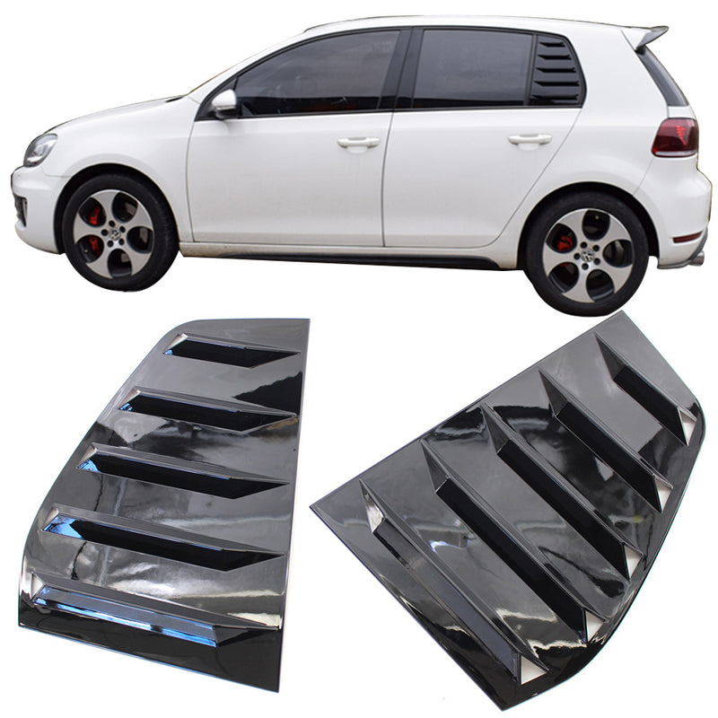 Volkswagen Golf MK6 Rear Side Window Air Vent Style Cover in Gloss Black