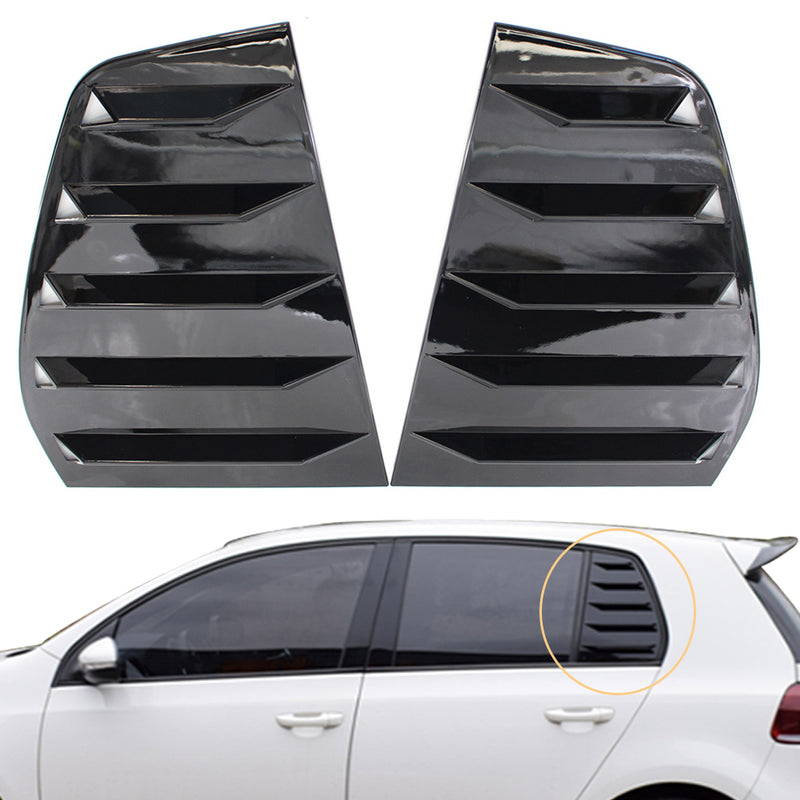 Volkswagen Golf MK6 Rear Side Window Air Vent Style Cover in Gloss Black