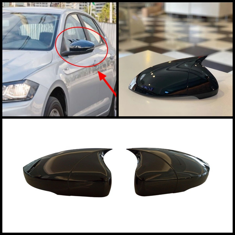 Volkswagen Polo AW MK6 'Batman' Style Mirror Covers (2018+ Models)