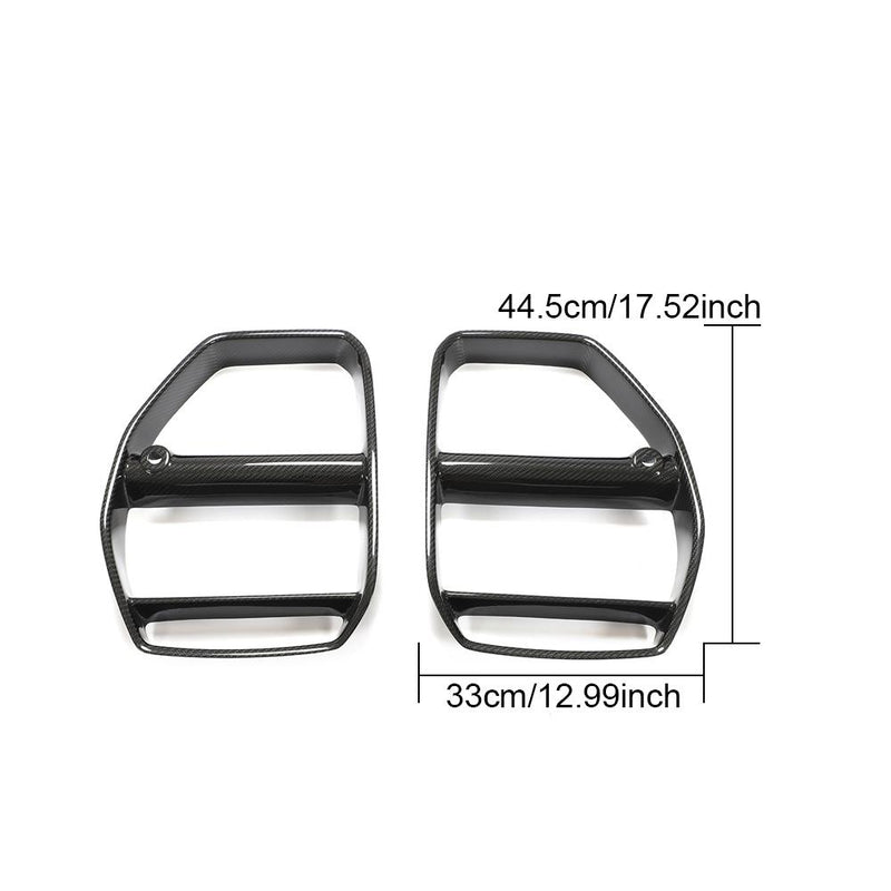 BMW M3 G80 / M4 G82 G83 Carbon Fibre Aero Front Kidney Grille Covers (2020+)