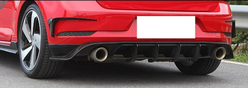 Rear Lower Bumper Canards Pair for Volkswagen Golf MK7.5 (2017-2020 Models)