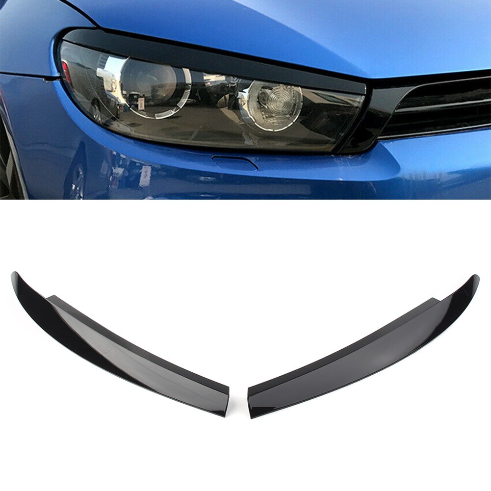 Volkswagen Scirocco MK3 Headlight Eyebrows Gloss Black (2009-2017)