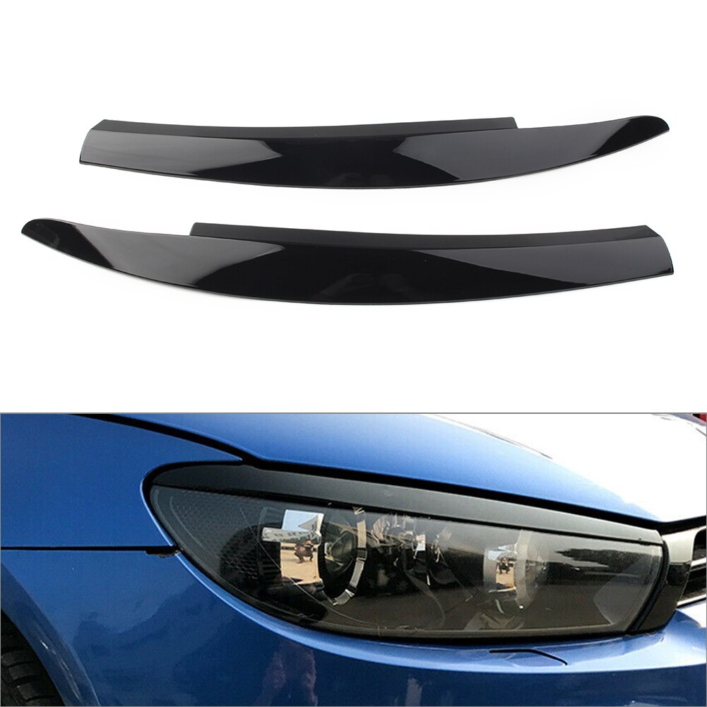 Volkswagen Scirocco MK3 Headlight Eyebrows Gloss Black (2009-2017)