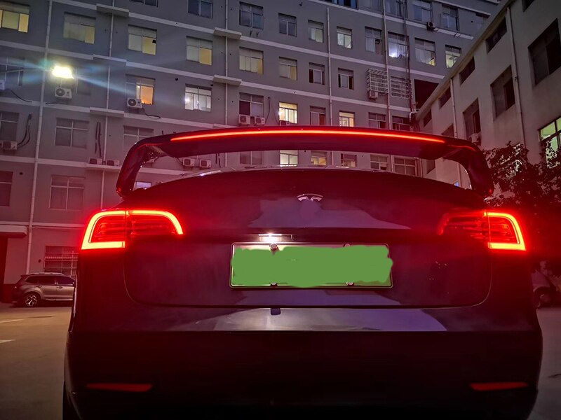Auto Led breathing Tail Wing Rear Spoiler Trunk Wings Car ABS Tail Wing Decoration Car-Styling for Tesla Model 3 2017 - 2019 (Wing Including Brake Light) - Diversion Stores Car Parts And Modificaions