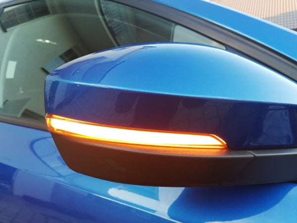 Dynamic Sweeping Mirror Indicators For Volkswagen T-ROC (2017+ Models) And Skoda Octavia (2014 - 2019 Models)  (Dynamic Orange) - Diversion Stores Car Parts And Modificaions