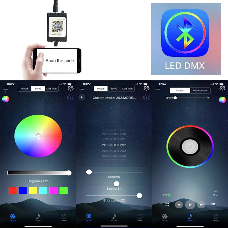 DIVEYE Neon / Under Glow Lighting RGB LED (App Controlled / Bluetooth)