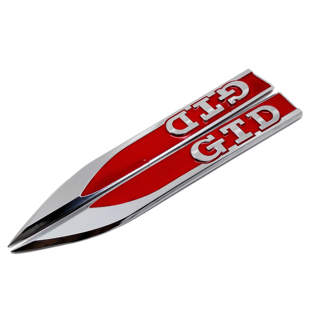 Volkswagen GTI / GTD Badges Front Side Panels (Black Or Red) - Diversion Stores Car Parts And Modificaions