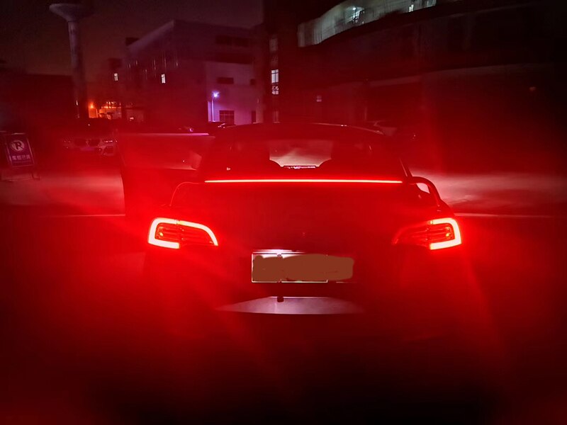Auto Led breathing Tail Wing Rear Spoiler Trunk Wings Car ABS Tail Wing Decoration Car-Styling for Tesla Model 3 2017 - 2019 (Wing Including Brake Light) - Diversion Stores Car Parts And Modificaions