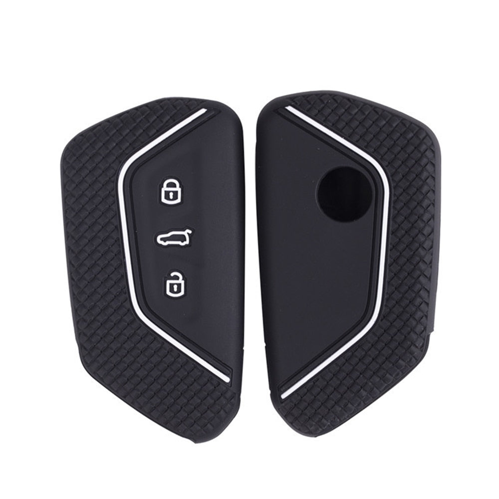 Cover per portachiavi adatta per Volkswagen VW MK8 Golf/GTI Skoda Octavia Soft TPU Remote Holder Skin Protector Jacket Keyless Entry Sleeve accessori (argento Cover per portachiavi adatta per Volkswagen VW MK8 Golf/GTI Skoda Octavia Soft TPU Remote Holder Skin Protector Jacket Keyless Entry Sleeve accessori (argento