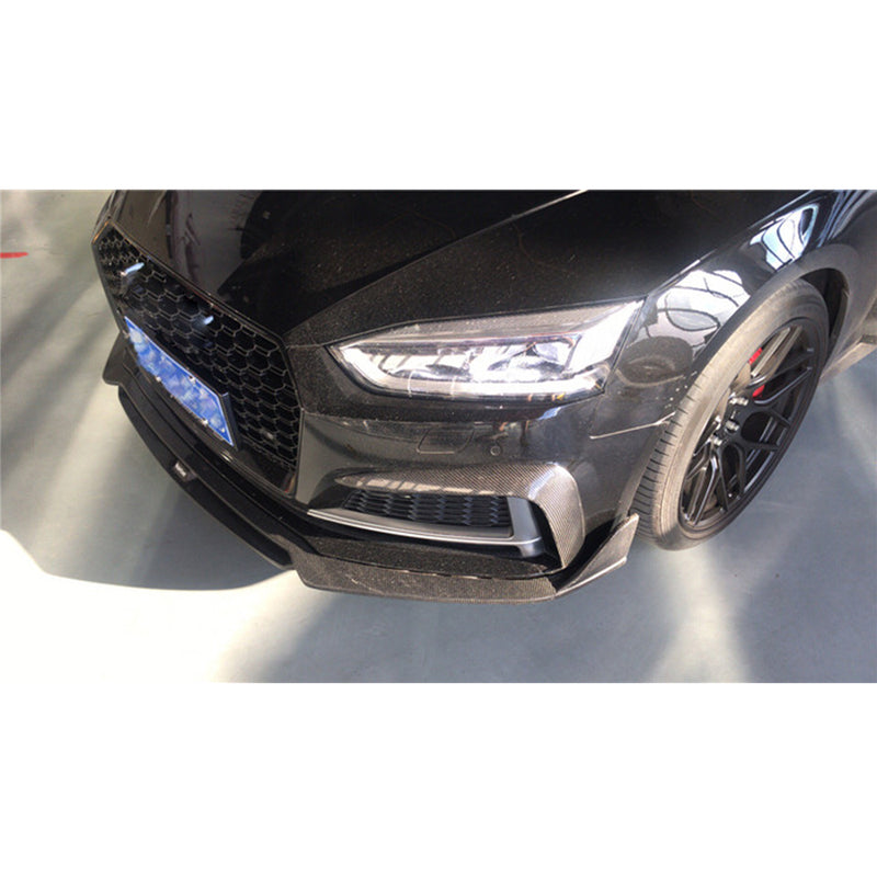 Audi A5 S-Line / S5 Carbon Fibre Bumper Canards (2017 - 2020+ Models) (Carbon Fibre) - Diversion Stores Car Parts And Modificaions