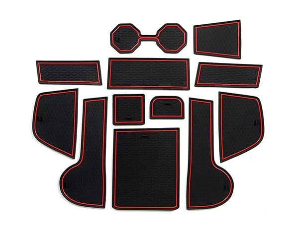 253 - Volkswagen Polo AW 10Pcs Rubber Anti-Slip Interior Storage Mats (2018 - UP) - Diversion Stores Car Parts And Modificaions