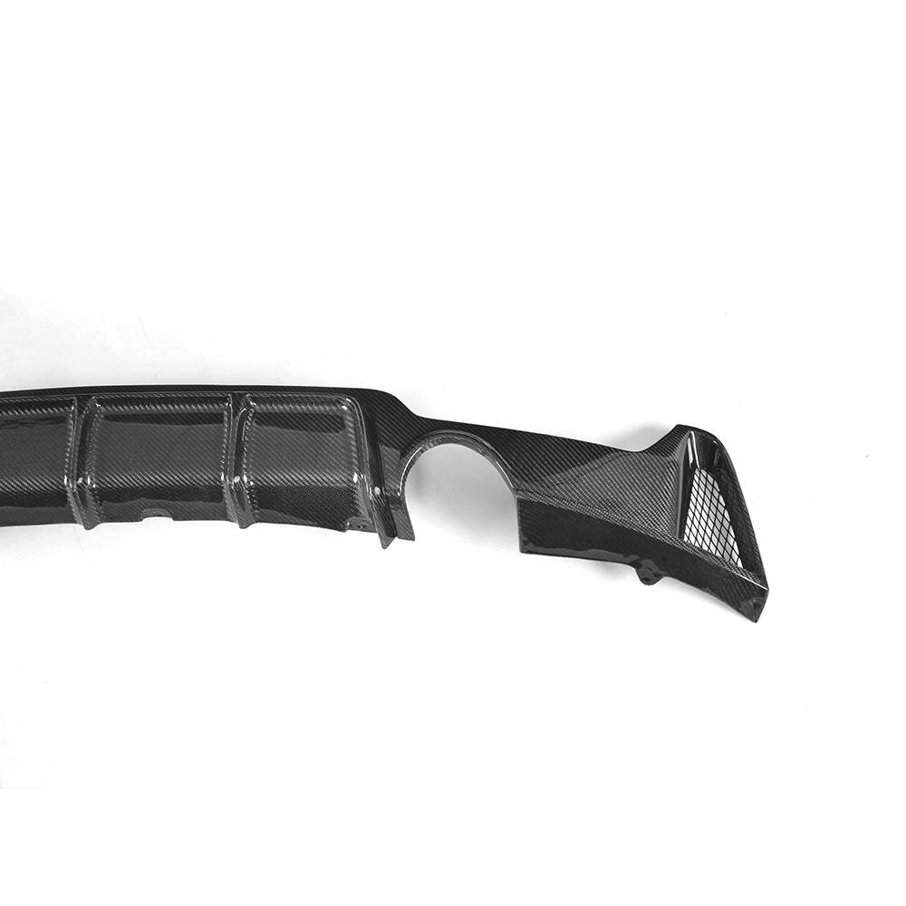 Carbon Fiber 4 Series Car Rear Bumper Diffuser Lip Spoiler for BMW F32 F33 M Sport M Tech Only 14-17 435i Cabriolet Black FRP