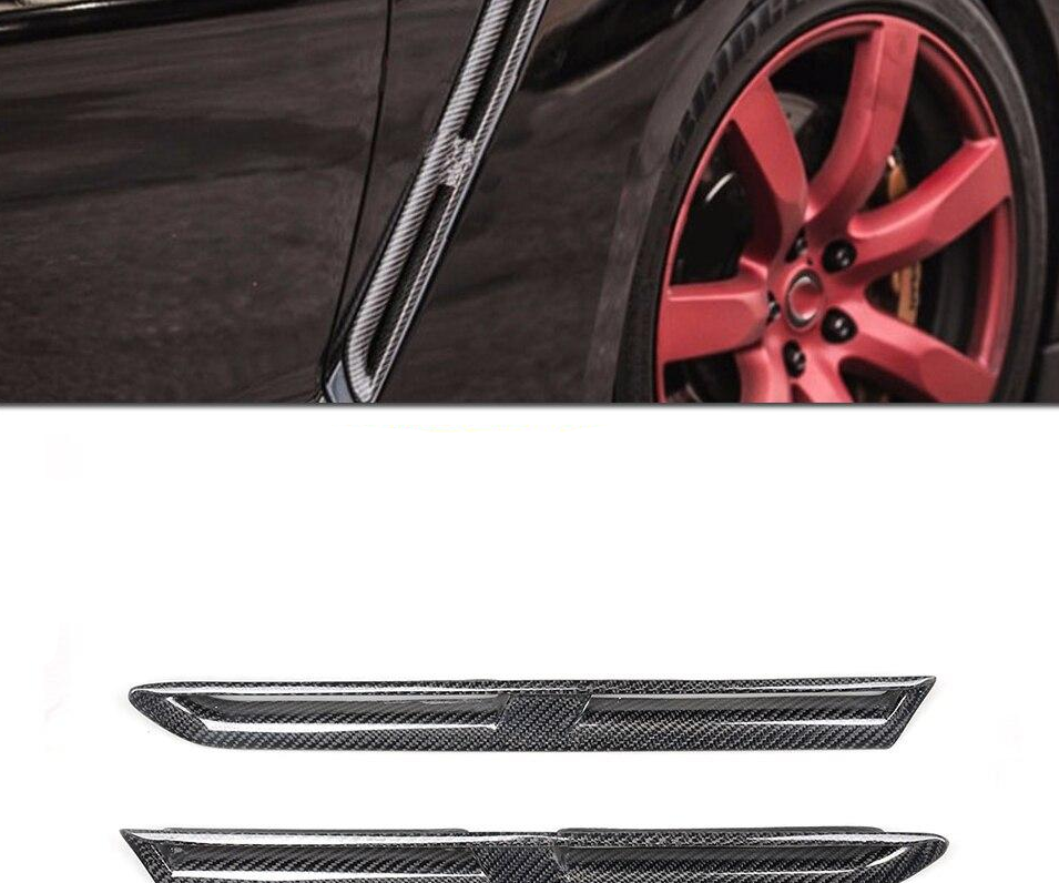 Carbon Fibre Fender Vents Nissan GT R R35 Base Model Coupe 2008 2016