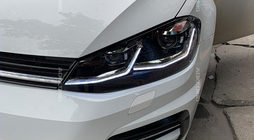 076 - Volkswagen Golf MK7.5 Style Front Headlights With Sequential Indicators Pair For MK7 (Fits 2013 - 2017 Models) - Diversion Stores Car Parts And Modificaions