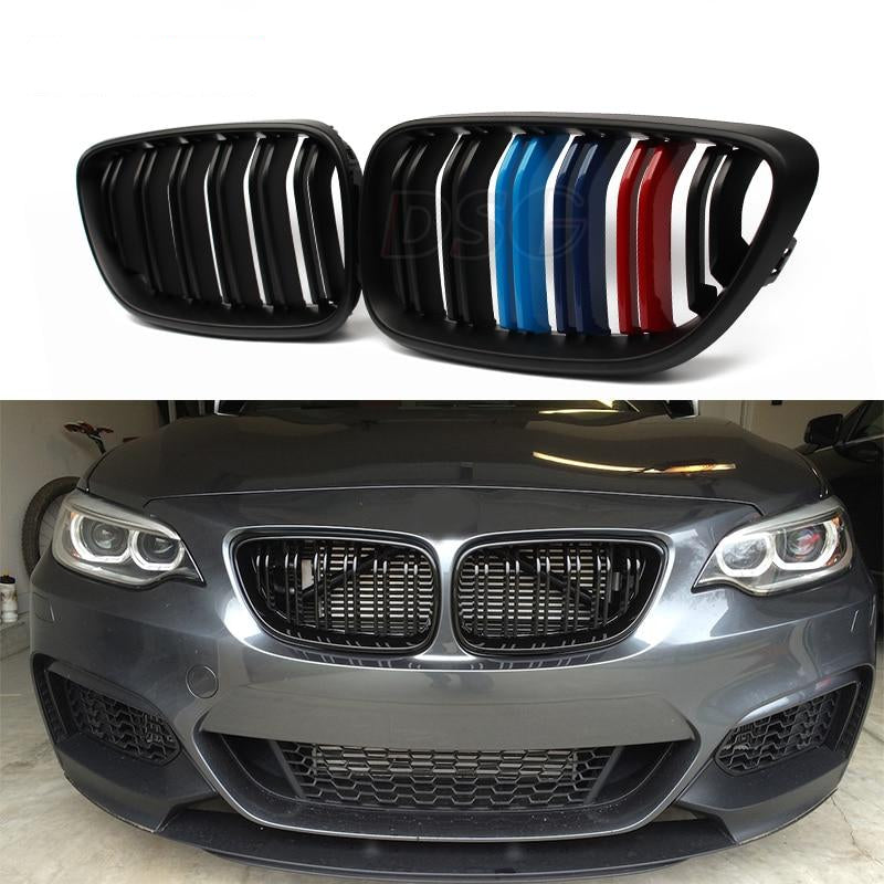 044 - BMW 2 Series Front Carbon Fibre Kidney Grills (2014+ F22 F87 F23) - Diversion Stores Car Parts And Modificaions