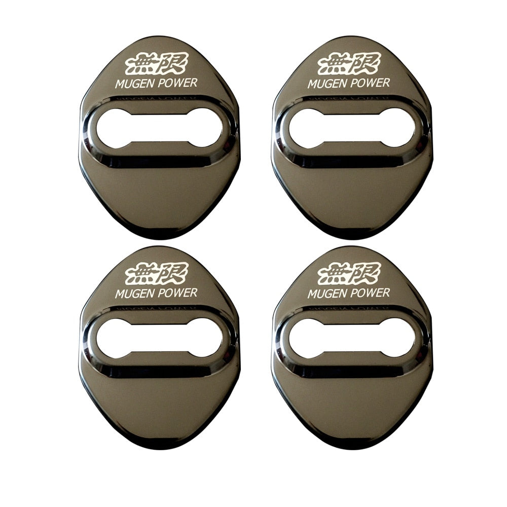212 - Mugen Power 4x Car Door Lock Covers For Honda - Diversion Stores Car Parts And Modificaions