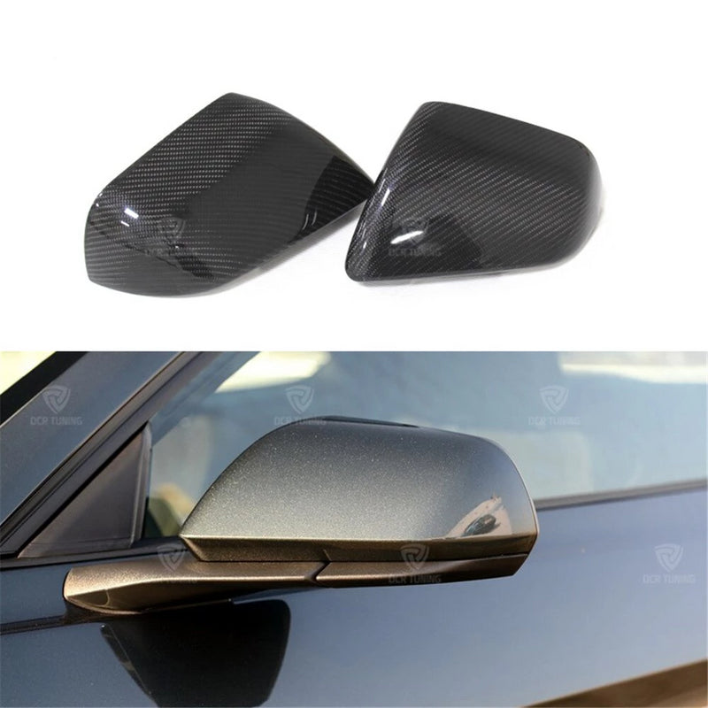 162 - Ford Mustang Carbon Fibre Wing Mirror Add On Covers (2008 - UP) American & Euro Models - Diversion Stores Car Parts And Modificaions
