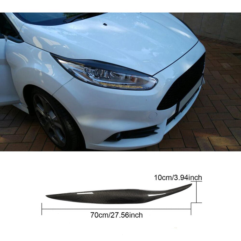 050 - Ford Fiesta Carbon Fibre Headlight Eyebrows (2012-2017 Models) - Diversion Stores Car Parts And Modificaions