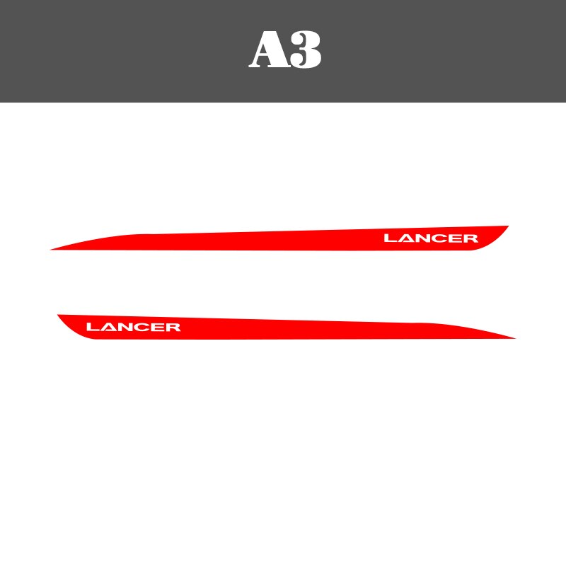 Mitsubishi Lancer Evolution 'Lancer' Side Decals (2 Pieces) - Diversion Stores Car Parts And Modificaions