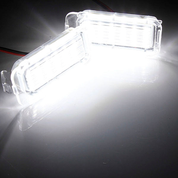 Pair Of White LED Number Plate Light Units For Ford Focus / Fiesta / Mondeo / Kuga / Galaxy / S-max / C Max - Diversion Stores Car Parts And Modificaions