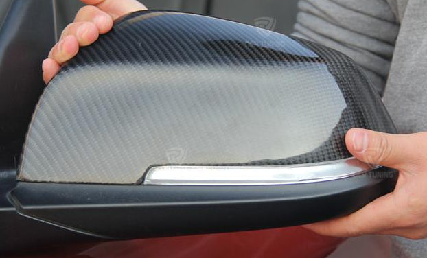 147 - BMW 3 Series Carbon Fibre Replacement Mirror Caps (2013 - UP) - Diversion Stores Car Parts And Modificaions