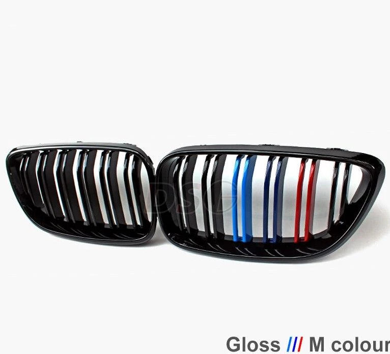 044 - BMW 2 Series Front Carbon Fibre Kidney Grills (2014+ F22 F87 F23) - Diversion Stores Car Parts And Modificaions