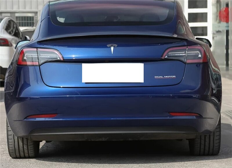 122 - Tesla Model 3 Carbon Fibre Rear Boot Spoiler Lip (2017 - 2020 Models) - Diversion Stores Car Parts And Modificaions