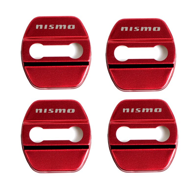 For Nissan Nismo Stainless Steel Car Door Lock Protective Cover Case Auto Access