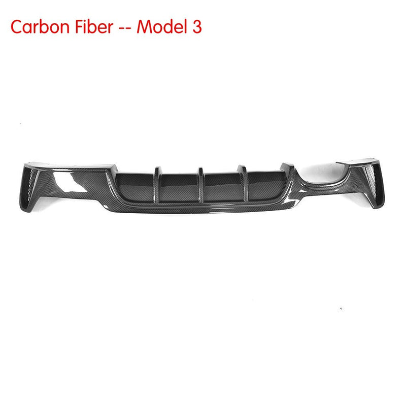 BMW 4 Series Carbon Fibre Diffuser F32 / F33 / F36  (2014-2019 - Left Tailpipes)