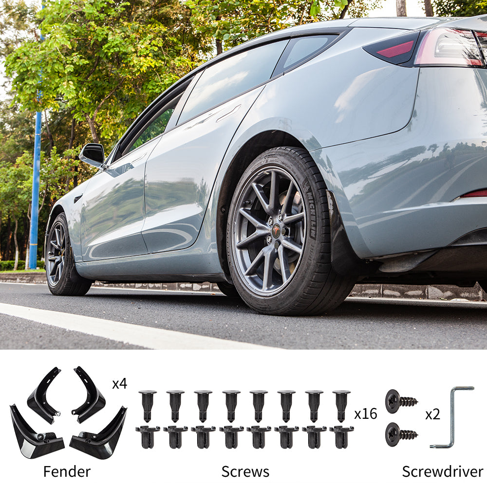 TESLA Model 3 Mud Flaps 2017+ (Body Colour Options / Set of 4)