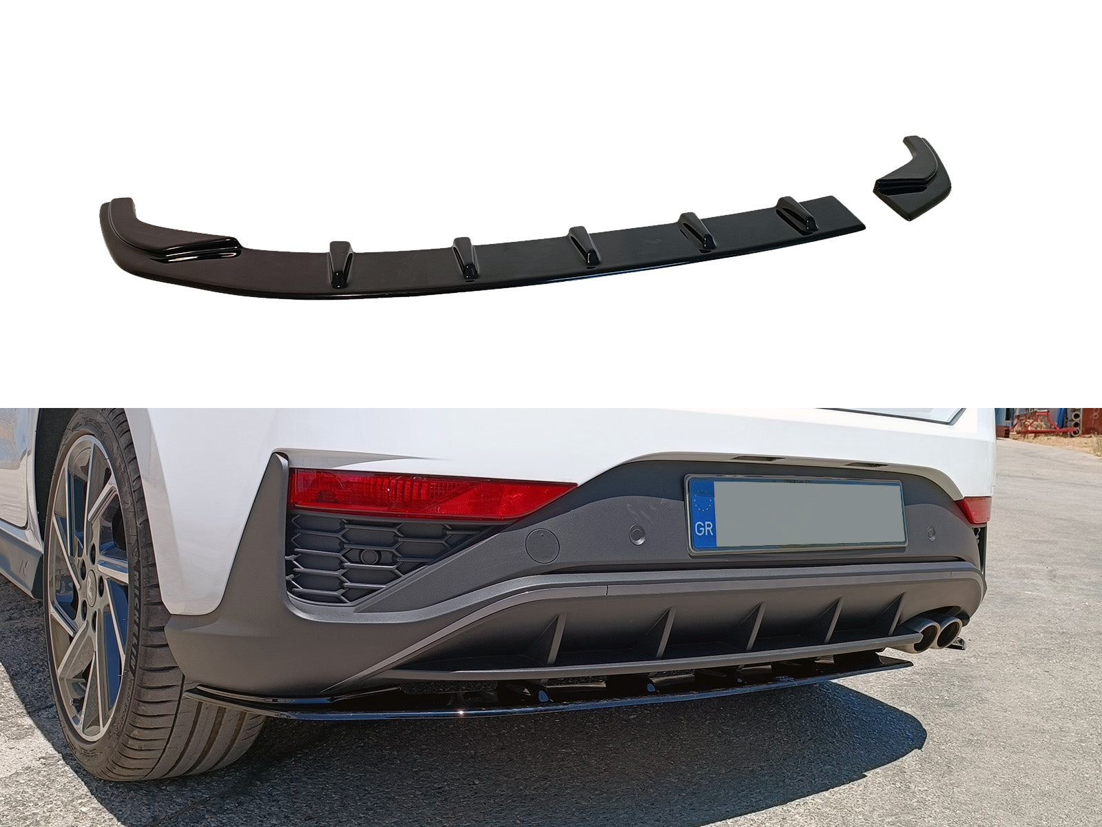 Rear Splitter Hyundai i30 Mk3 N-Line Hatchback Facelift (2020-)
