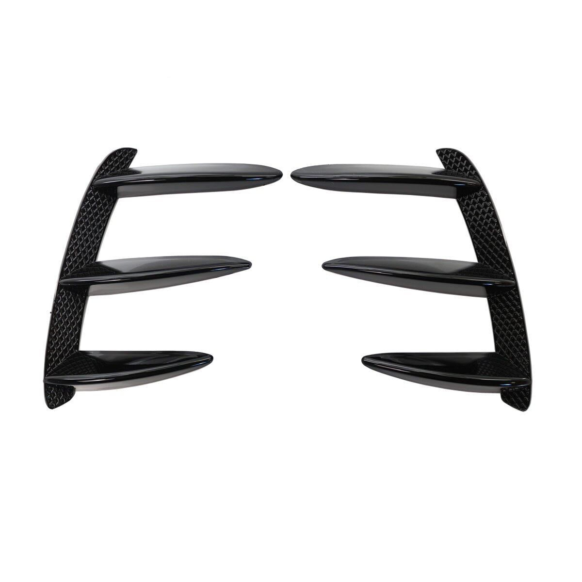 Mercedes Benz A Class W176 MK3 Gloss Black Three Blade Rear Canard Pair (2012 - 2018 Models)