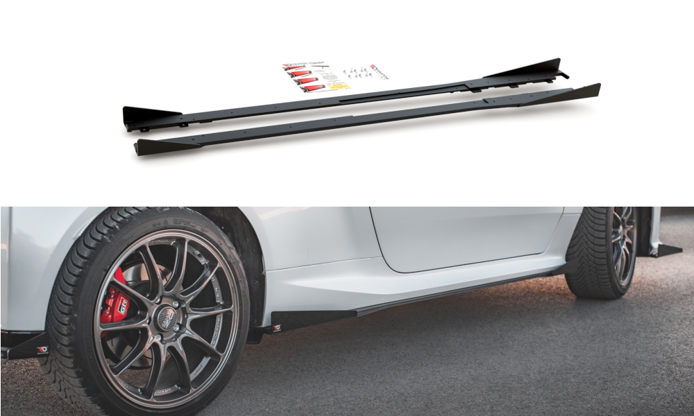 Maxton Design Side Skirt Diffusers + Flaps (Racing Durability) Toyota GR Yaris Mk4