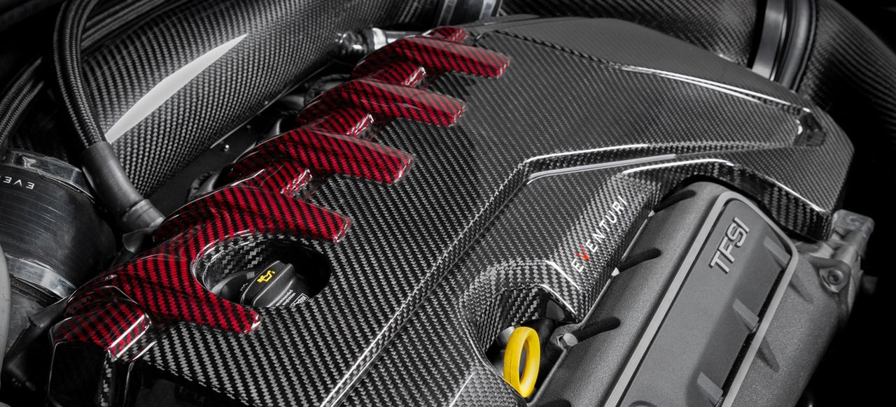 Eventuri Carbon Fibre Black and Red Engine Cover - RS3 Gen 2 / TTRS 8S / RS3 8Y