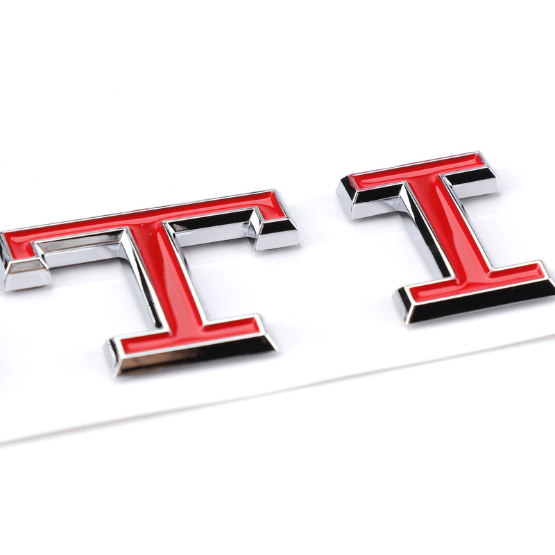 Volkswagen GTI Central Rear Boot Badge (2021+ Version) - Red and Silver