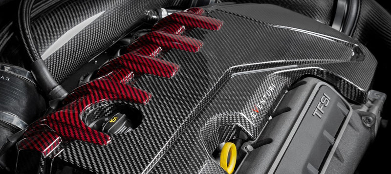 Eventuri Carbon Fibre Black and Red Engine Cover - RS3 Gen 2 / TTRS 8S / RS3 8Y