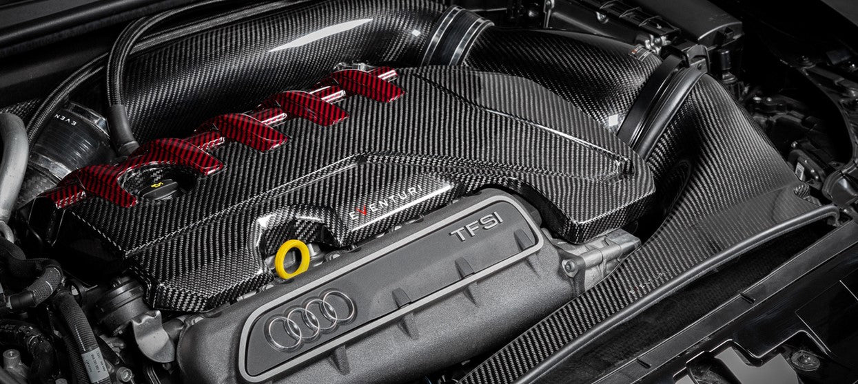 Eventuri Carbon Fibre Black and Red Engine Cover - RS3 Gen 2 / TTRS 8S / RS3 8Y
