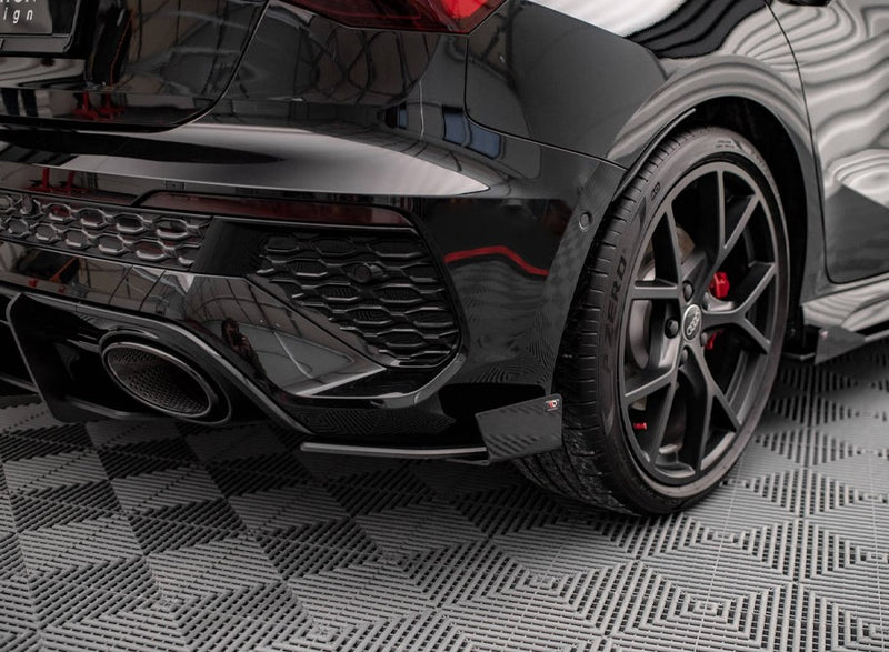 Maxton Design Street Pro Rear Side Splitters (+Flaps) Audi RS3 Sportback 8Y