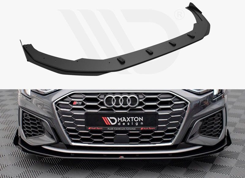 Maxton Design Street Pro Front Splitter V.1 (+Flaps) Audi S3/A3 S-Line 8Y
