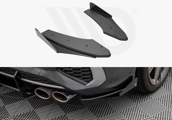 Maxton Design Street Pro Rear Side Splitters (+Flaps) Audi S3 Saloon 8Y