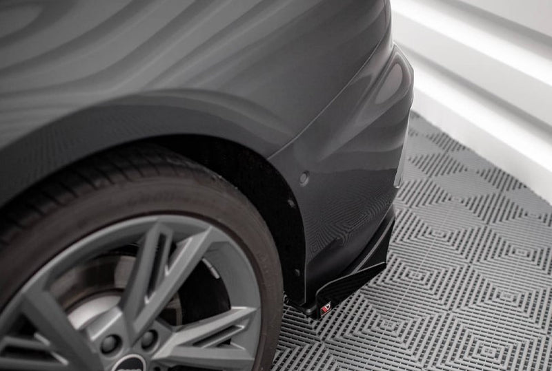 Maxton Design Street Pro Rear Side Splitters (+Flaps) Audi S3 Saloon 8Y