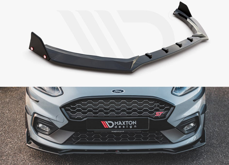 Maxton Design Front Splitter (+Flaps) V.4 Ford Fiesta Mk8 ST/ST-Line