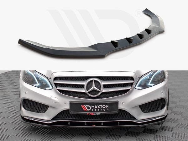 Maxton Design Front Splitter V.1 Mercedes E AMG-Line Saloon W212 Facelift (2012-2016)