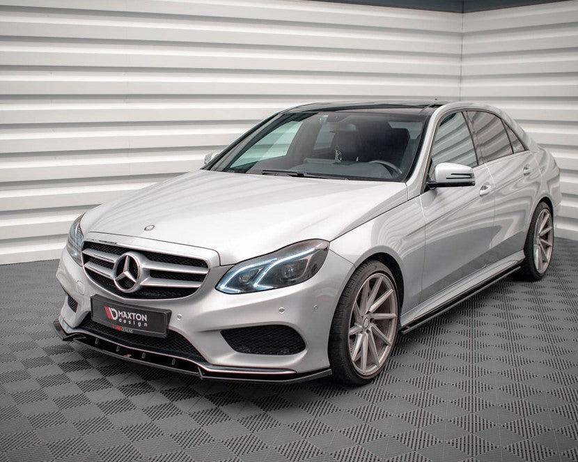 Maxton Design Front Splitter V.2 Mercedes E AMG-Line Saloon W212 Facelift (2012-2016)