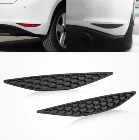 Honeycomb Style Rear Reflector Strip Covers in Gloss Black for Volkswagen Golf MK7 & MK7.5 (2013-2019)