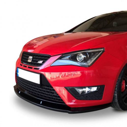 SEAT Ibiza 6J MK4 FR Front Splitter In Black (2008 - 2017) 