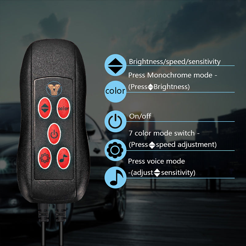 LED Car Interior Ambient Foot Light App Controlled – Kamshaft